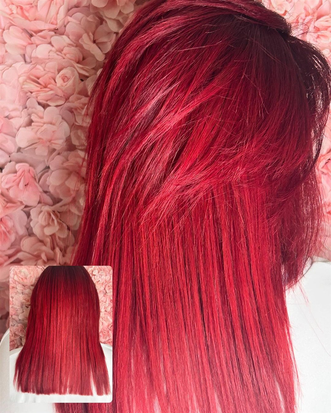 Coloración roja intensa con acabado liso y brillante